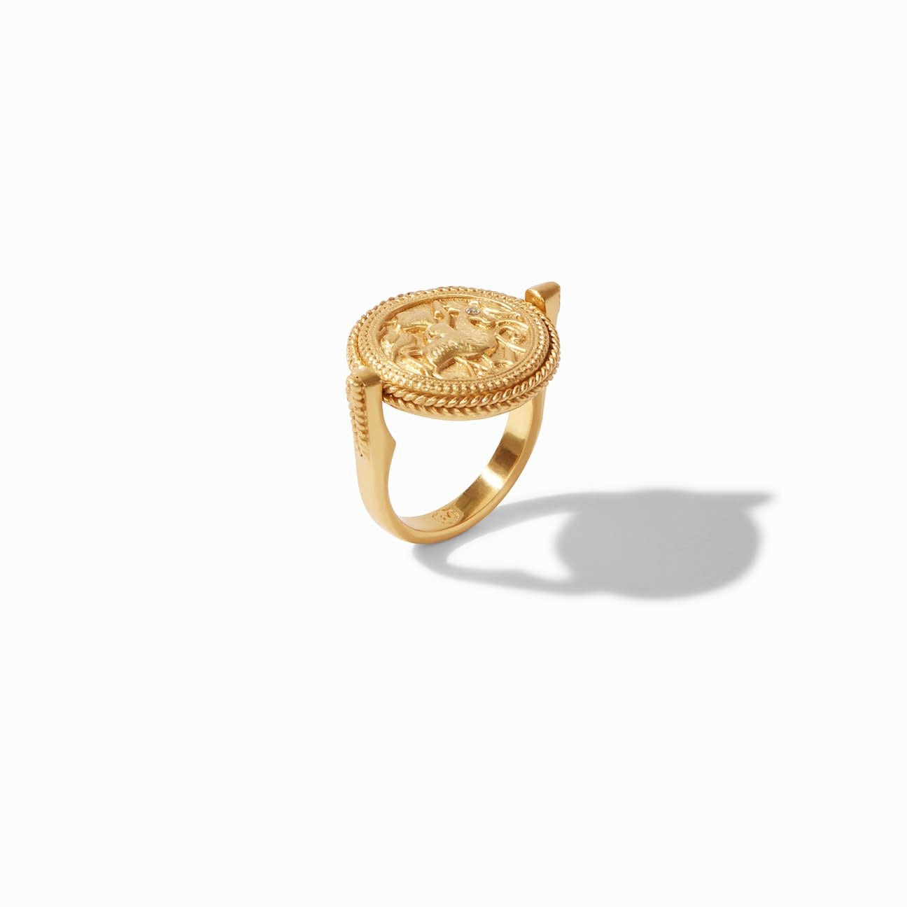 Coin Revolving Gold Ring | Mother of Pearl S7