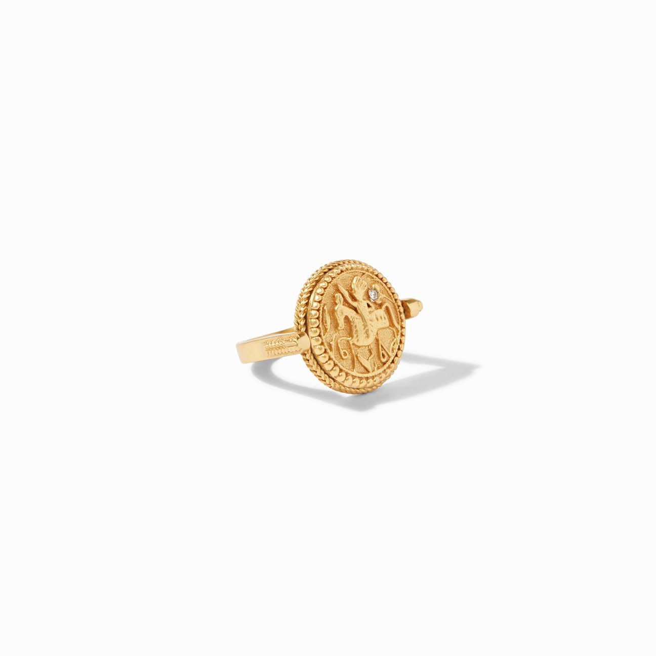 Coin Revolving Gold Ring | Mother of Pearl S7