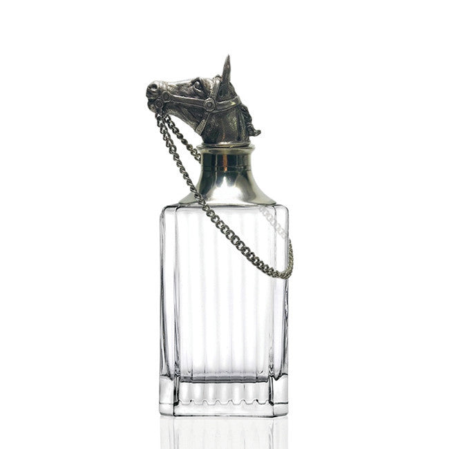 Crystal + Pewter Liquor Decanter | Square