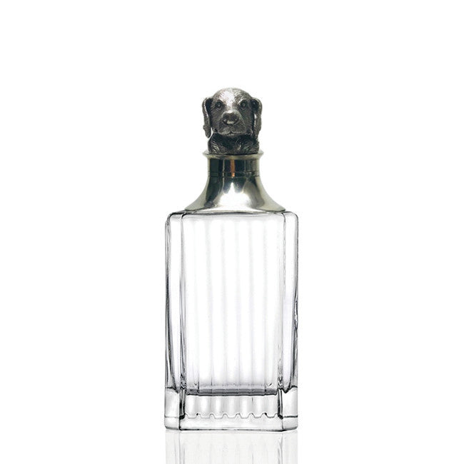 Crystal + Pewter Liquor Decanter | Square