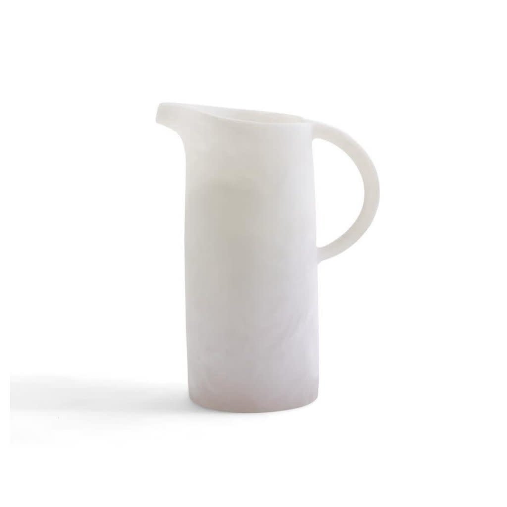 10" Archipelago White Cloud Marbleized Organic Pitcher