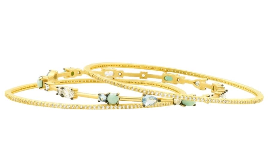 Touch of Turquoise 3 Stack Slide on Bangle
