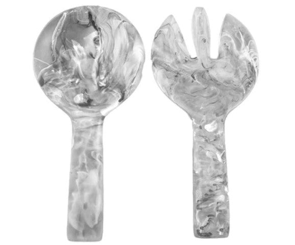 Resinware Handcrafted Salad Server Set | Jumbo 11.7in