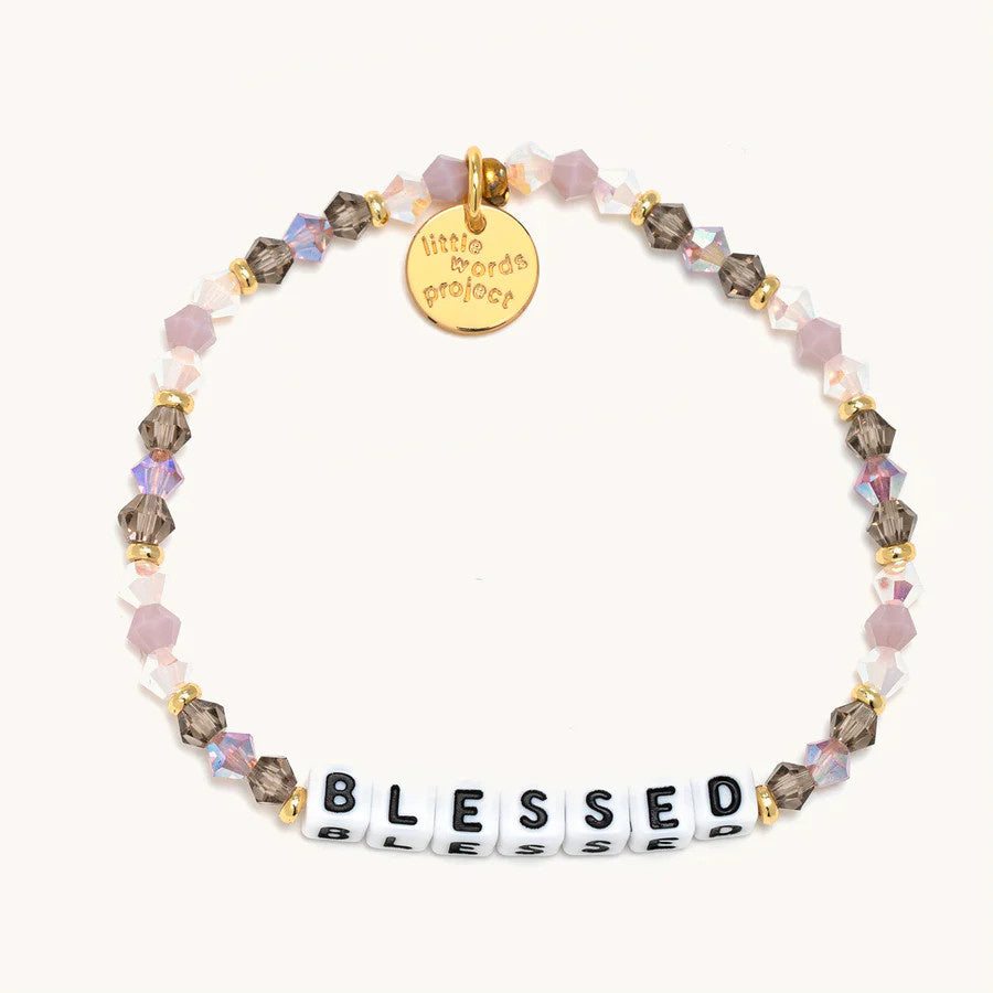 Blessed Purple Passion Beaded Stretch Bracelet