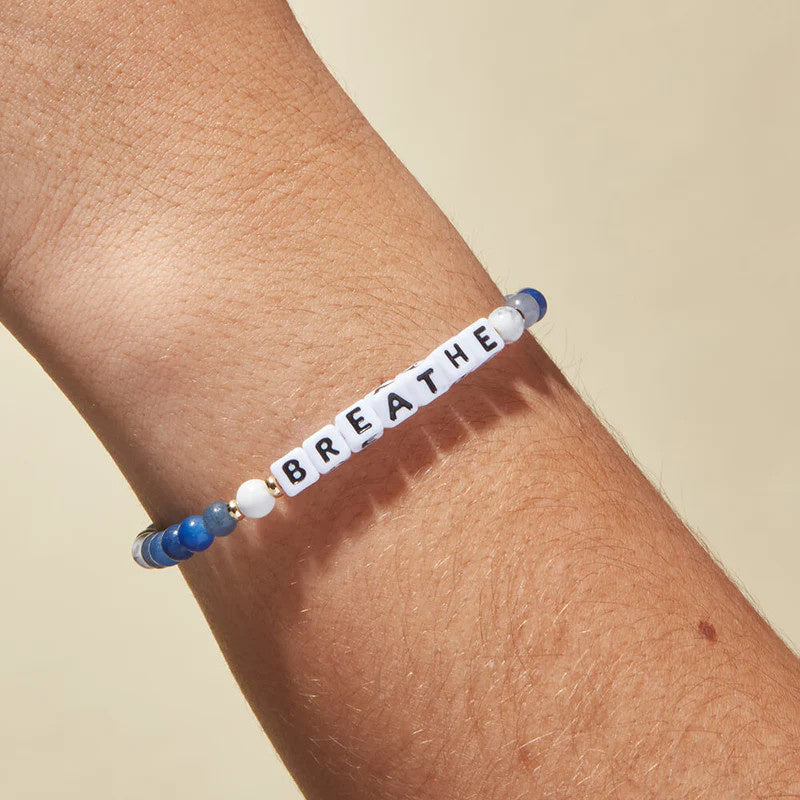 Breathe Bluestone Beaded Stretch Bracelet