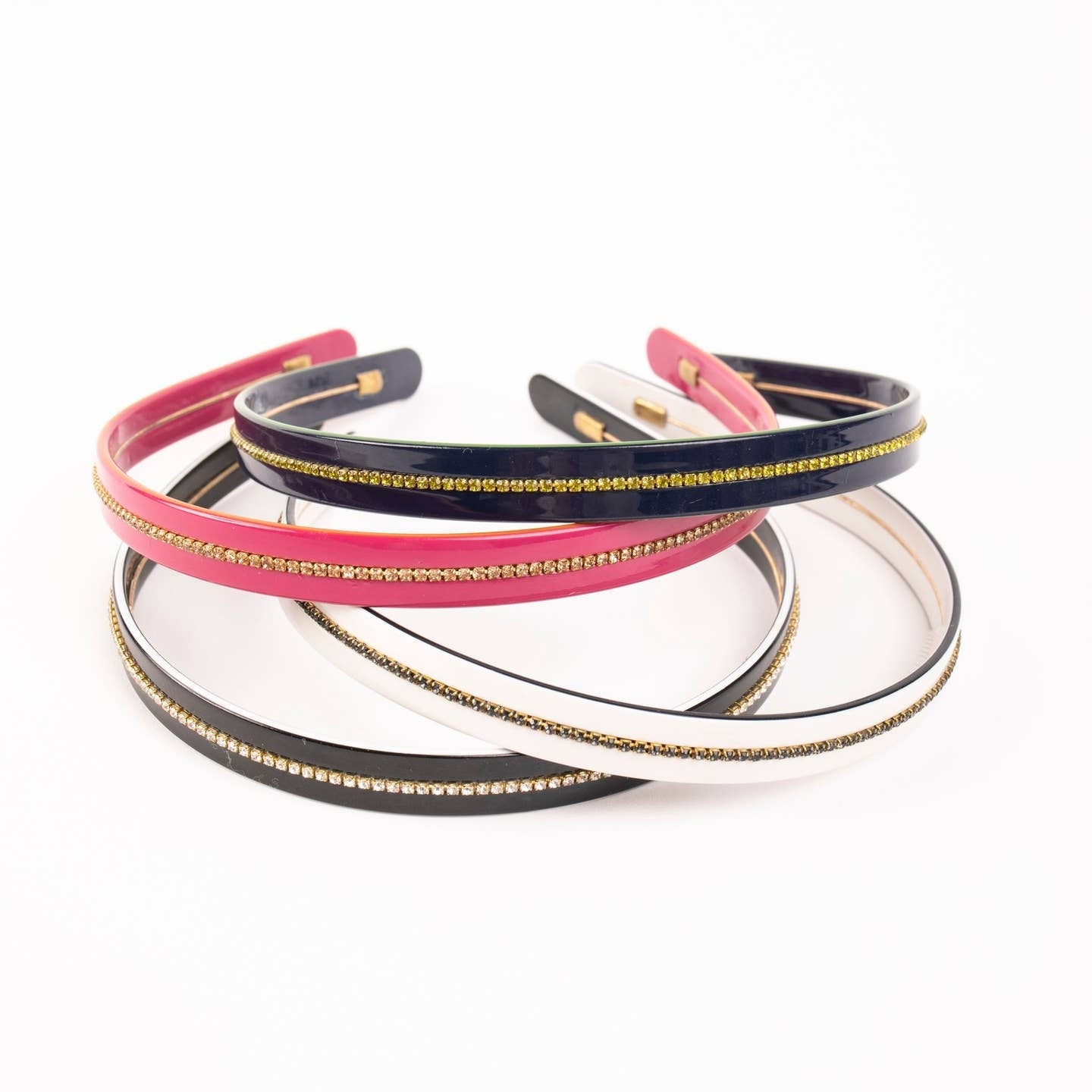 Acetate + Crystal Headband | Black + White