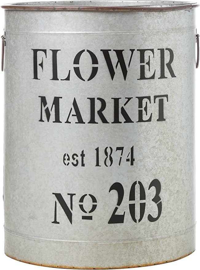 Flower Market Metal Bucket | Large 23in