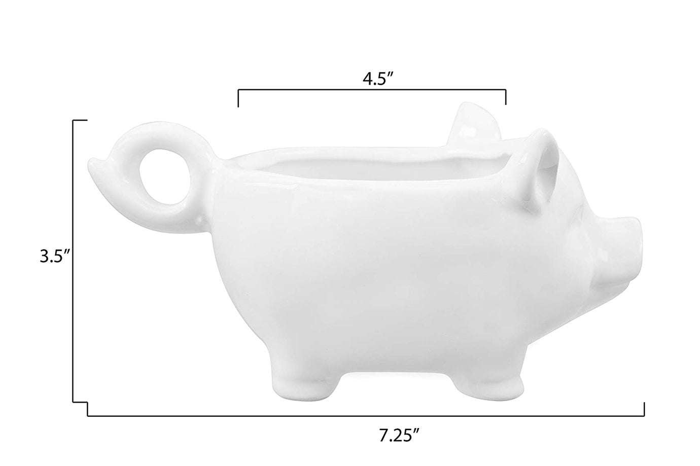 Stoneware Pig Dish 7.25"