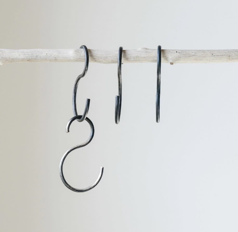 Hand-Forged Iron S Hook 7"
