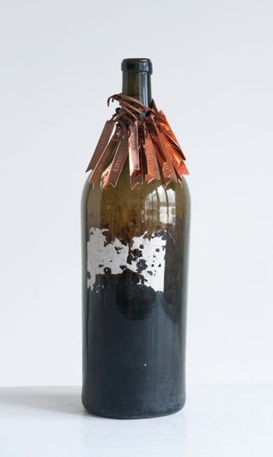 Copper & Leather Bottle Tag
