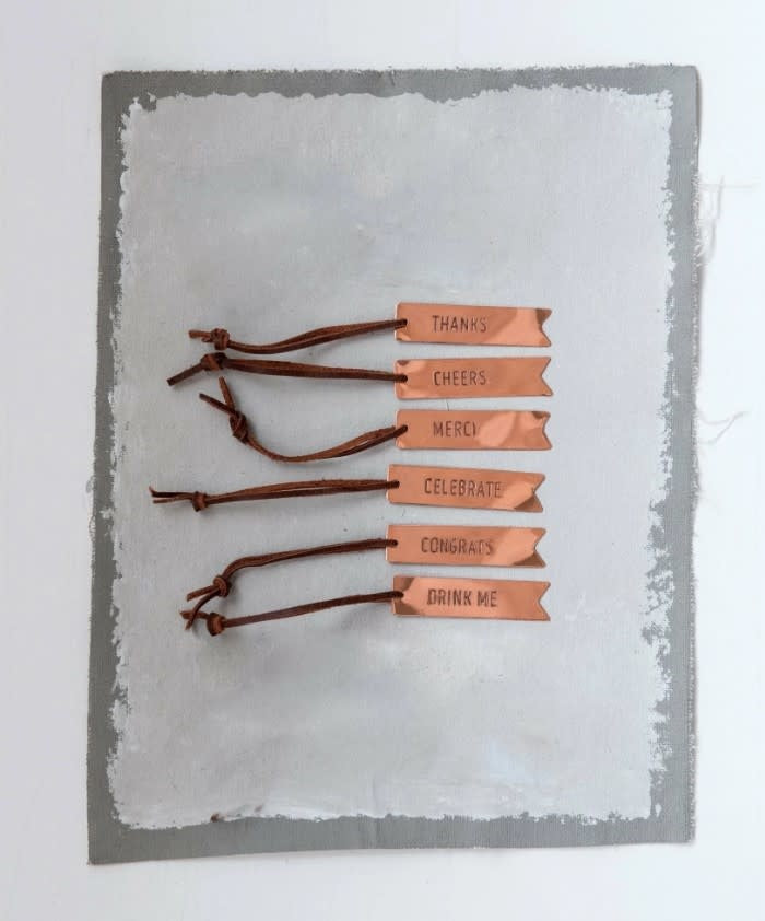 Copper & Leather Bottle Tag