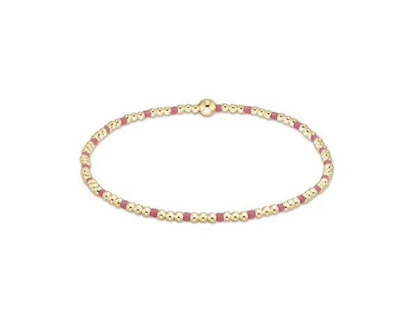eNewton Hope Sincerity 2mm Bead Bracelet | Bright Pink
