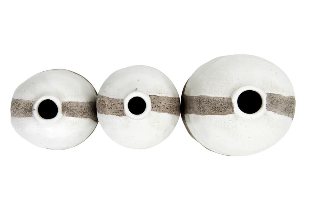 Terracotta Grey & White Vase