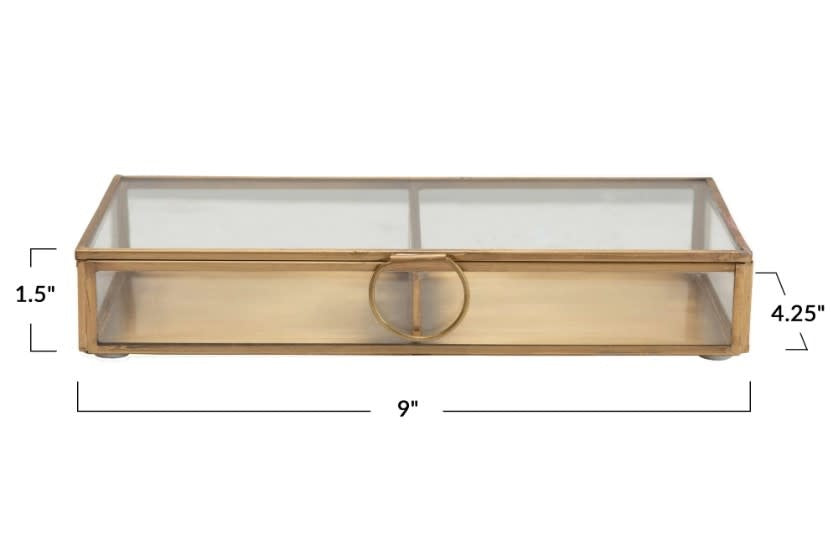 Brass + Glass Display Box | 9inx4in