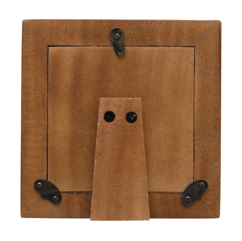 Hand-Carved Frame wi/Ribbed Pattern - Holds 4x4