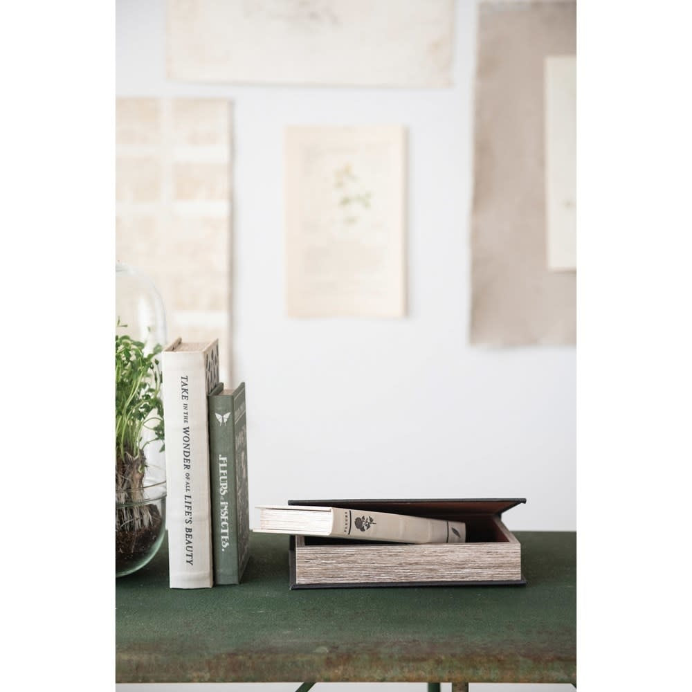 Garden Canvas Book Storage Box S/2