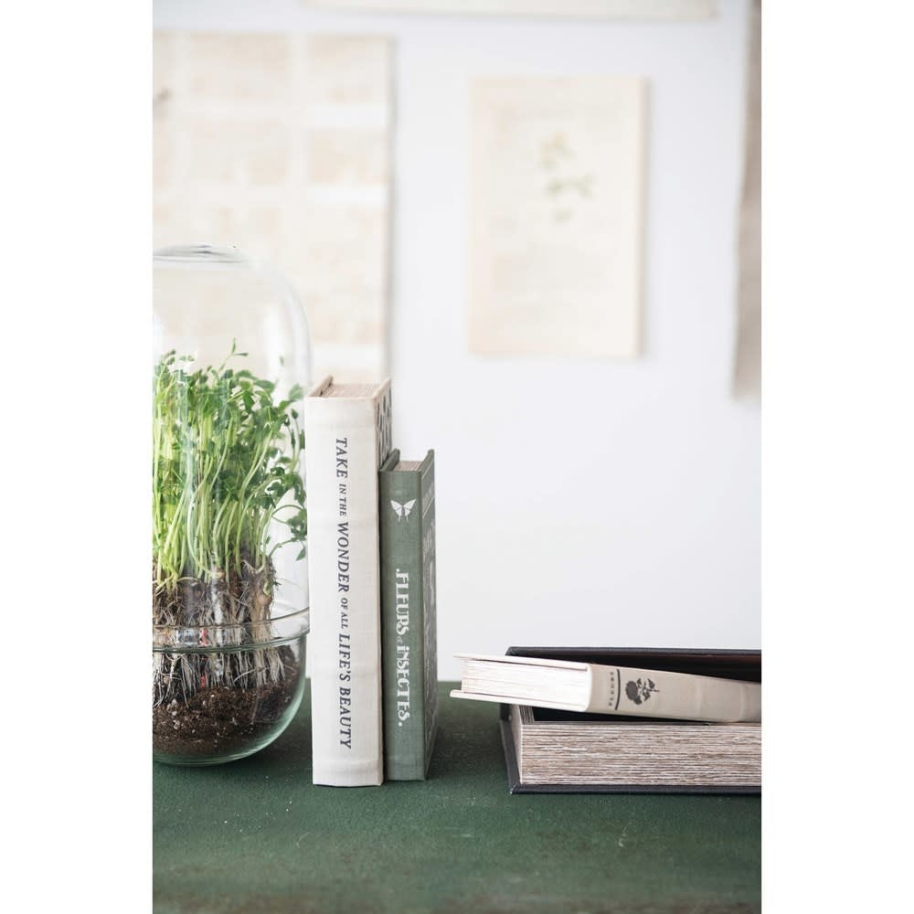 Garden Canvas Book Storage Box S/2