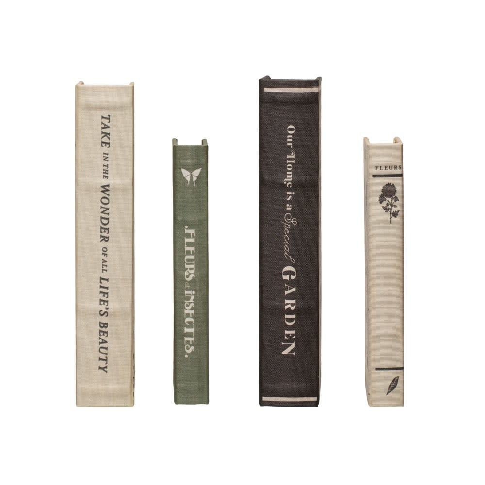 Garden Canvas Book Storage Box S/2