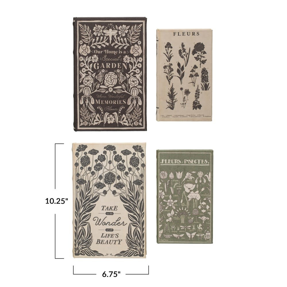 Garden Canvas Book Storage Box S/2