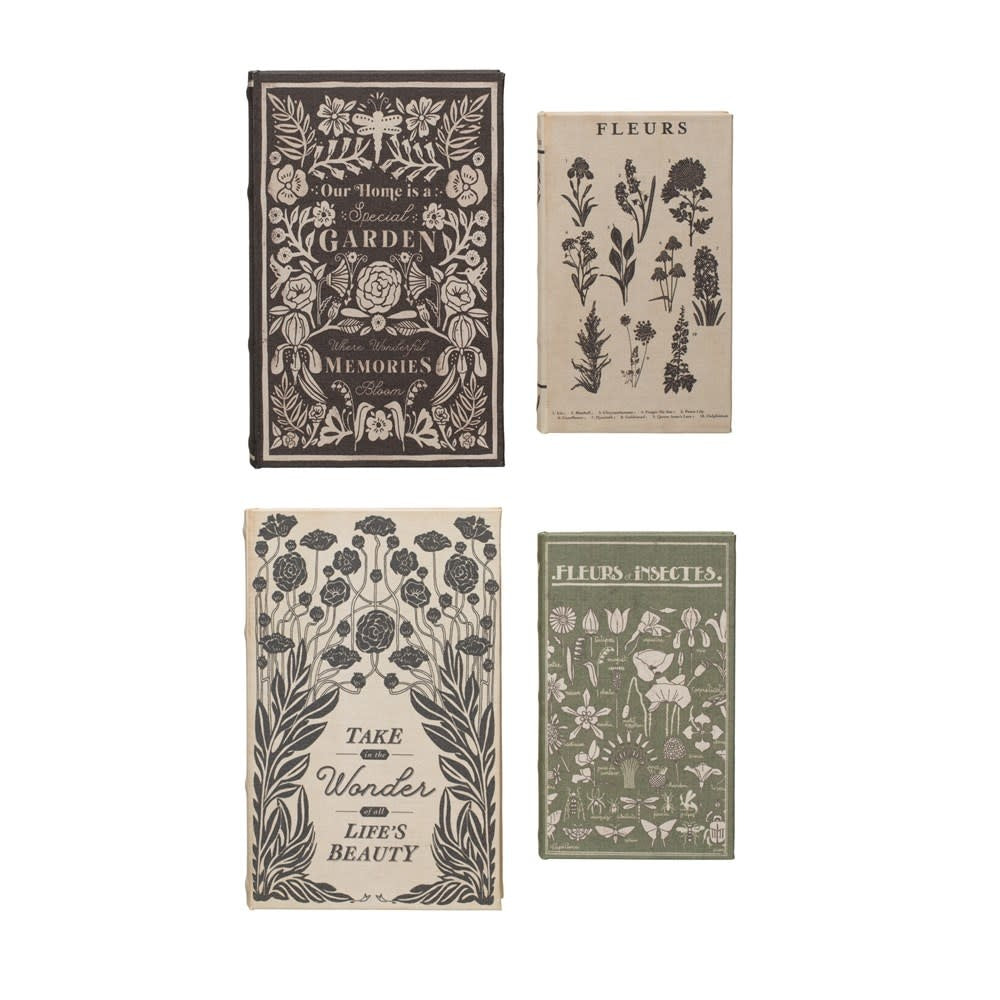 Garden Canvas Book Storage Box S/2