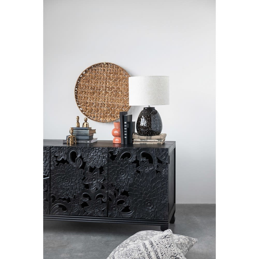 26" Round Rattan Tray