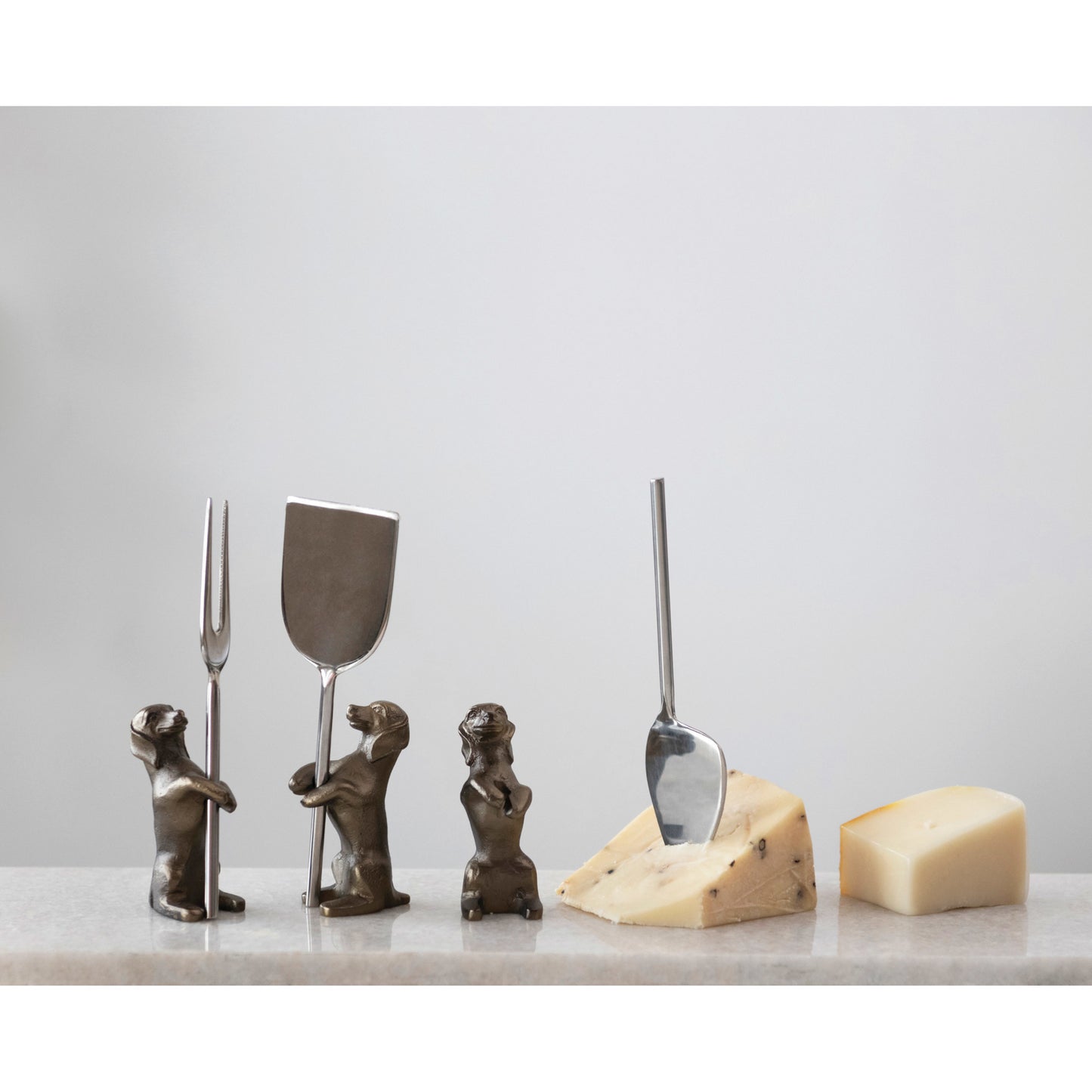 Dog Cheese Knife Stand Set | S3