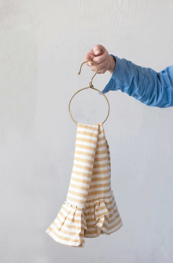 Metal Hook Ring | Brass Finish 5in