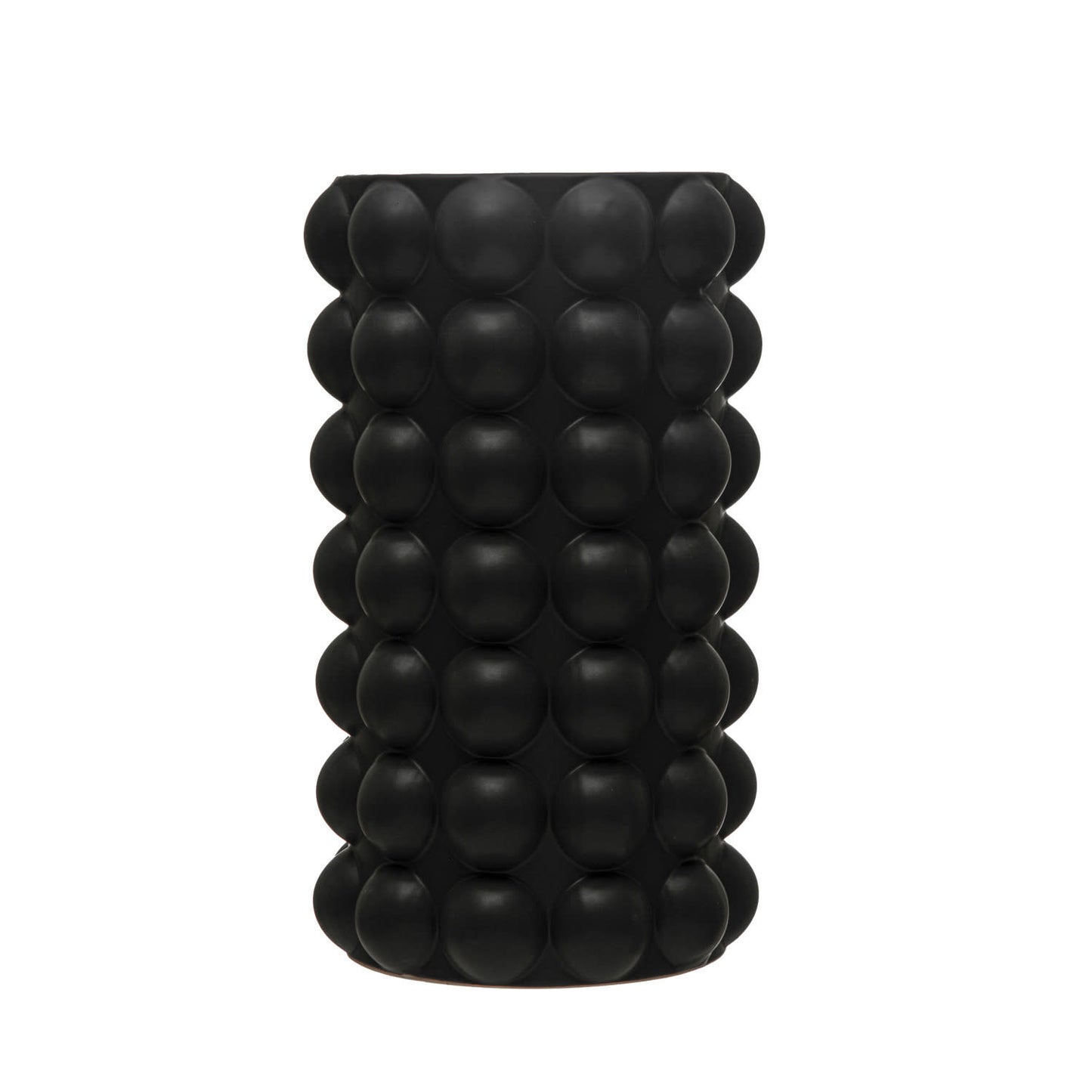 Eclectic Hobnail Stoneware Vase | 9.25x16.25in Black