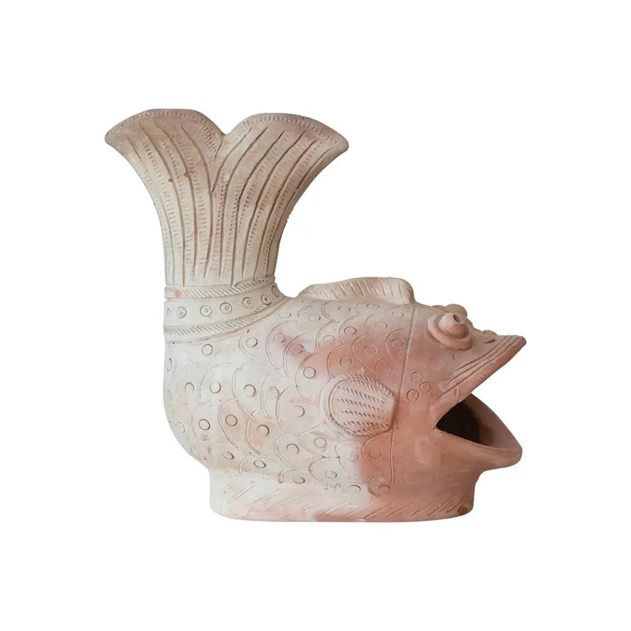 Terra Cotta Fish Container| 14x7.5x14.5in