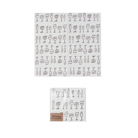 Wine Art Cocktail Napkins Set of 50 | 4in