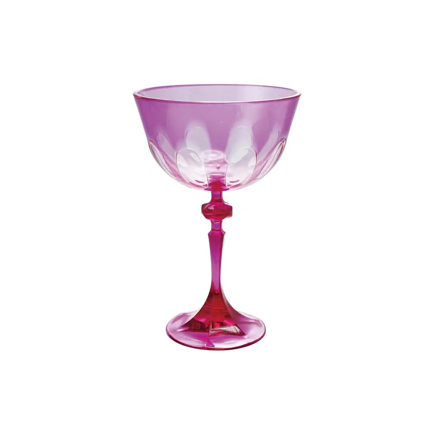 Acrylic Fuchsia Stemmed Wine Glass | 12oz