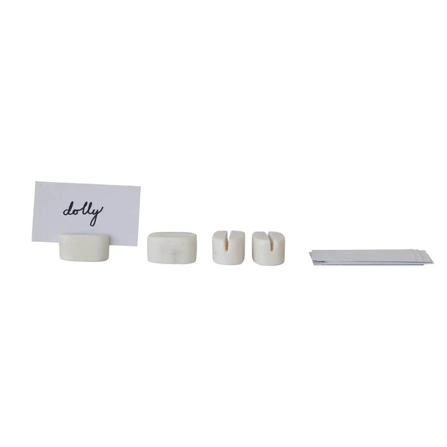 Marble Place Card Photo Holder + Cards | Set of 4