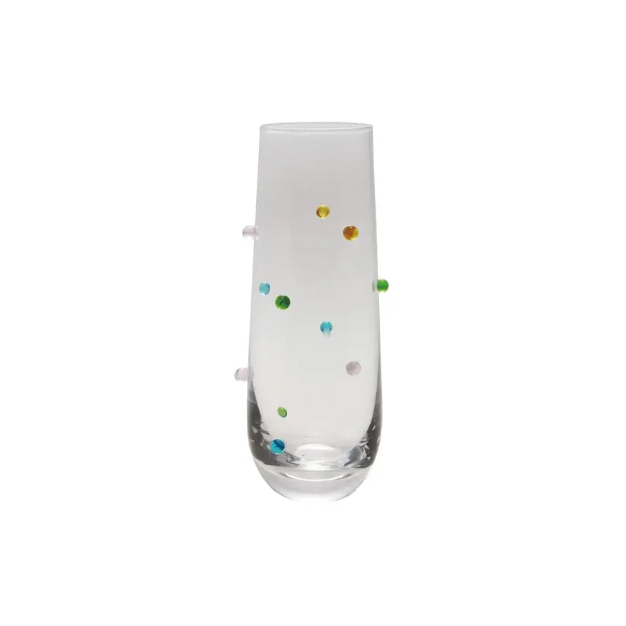 Handmade Raised Dot Drinking Glass | 10oz