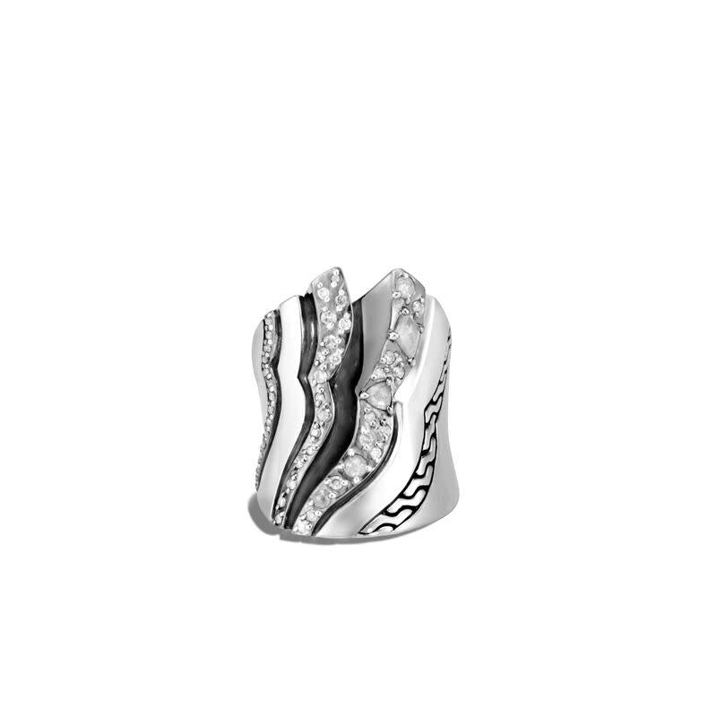 Lahar Saddle Ring With Diamonds