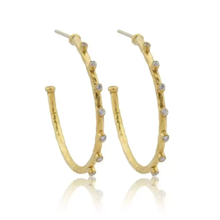 Dima 24k Medium-Small Hoop Earrings