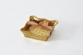 Porcelain Matte Gold Titanium Cocktail Napkin Holder | 7in