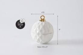 Porcelain + Gold Titanium Small Ornament Bowl | 4in
