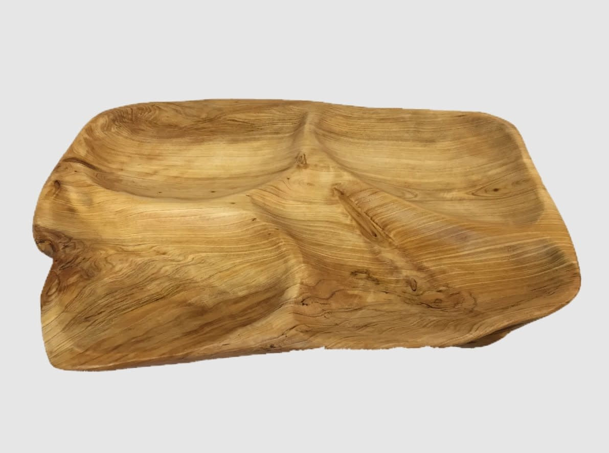 Root Wood Live Edge Divided Platter | 4 Section
