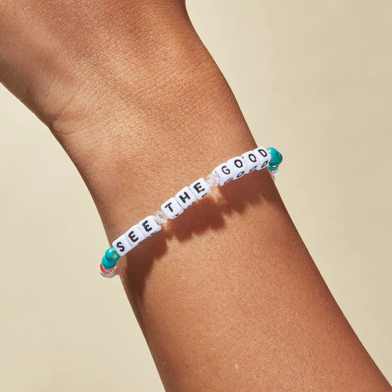 See The Good Joyful White Beaded Stretch Bracelet