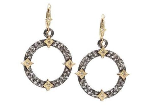 Armenta Grandidierite White Diamond Drop Earrings | 18k