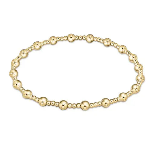 eGirl Classic Sincerity Pattern Gold Bead Bracelet | 4mm