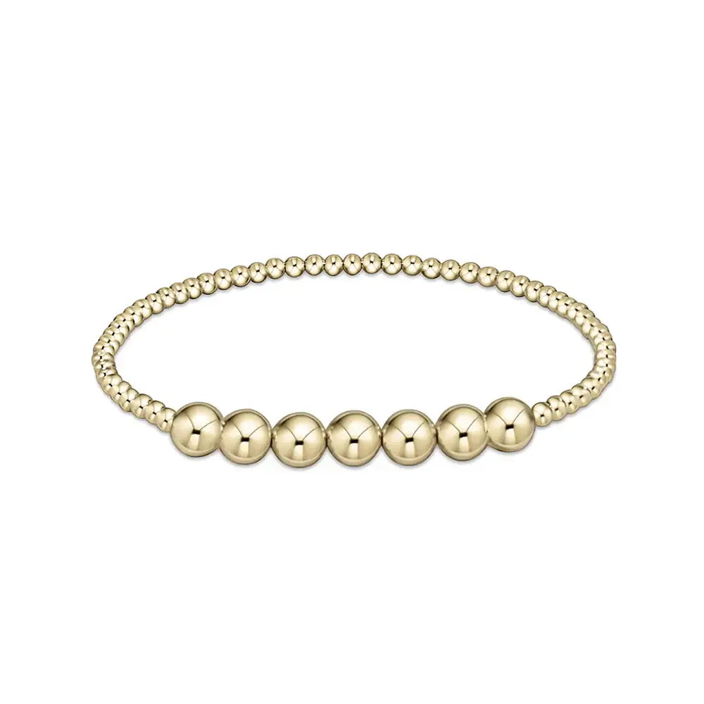 Classic Bliss Bead Gold Bead Bracelet | 2.5mm + 5mm