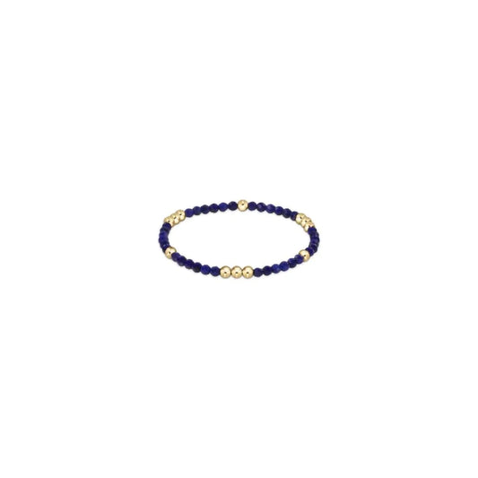 Worthy Pattern 3mm Bead Bracelet | Lapis