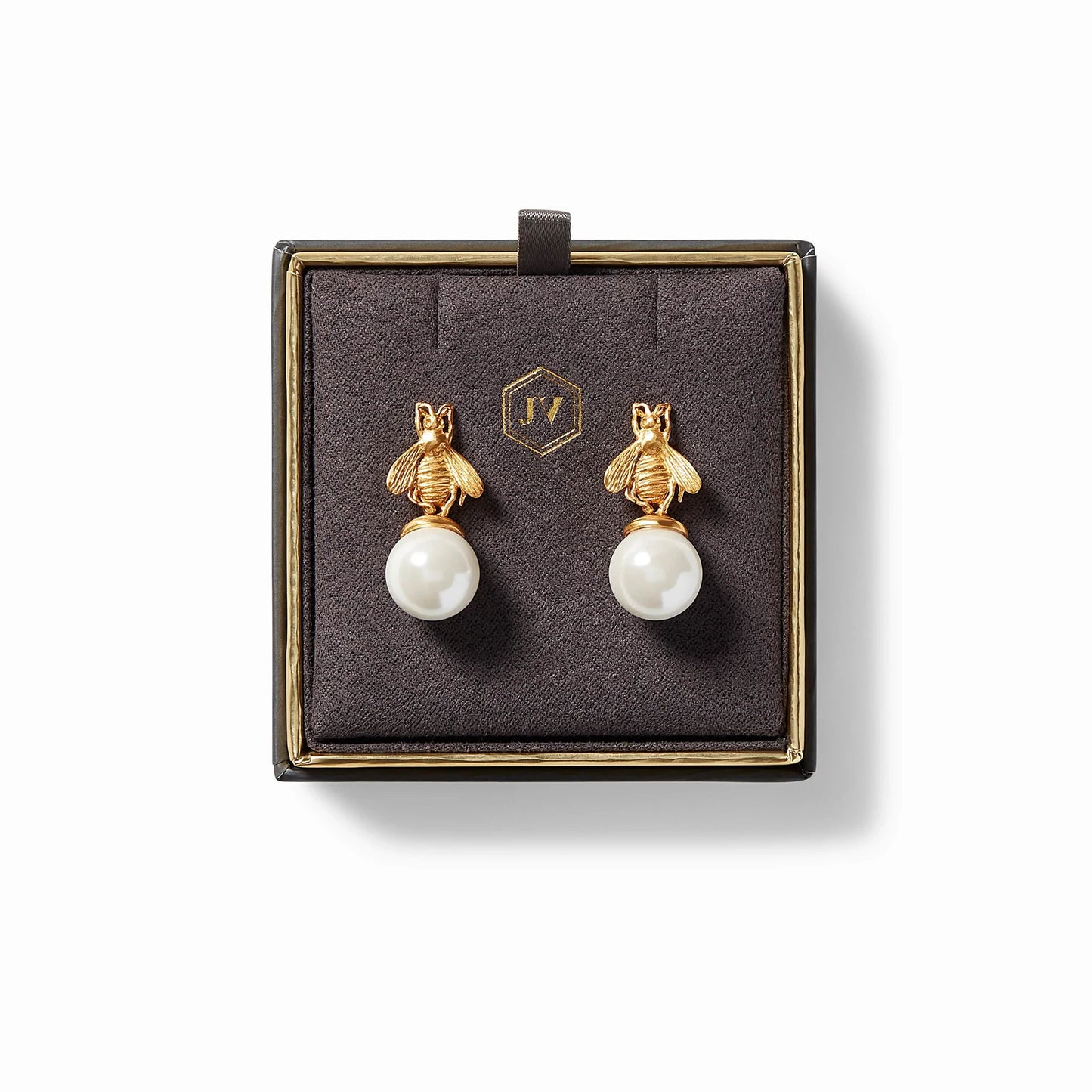 Bee Pearl Drop Earring