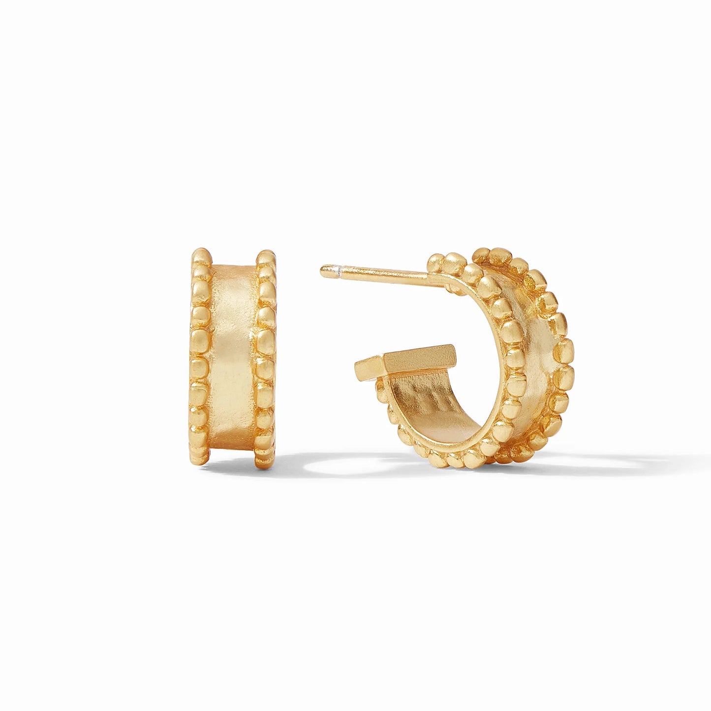 Marbella Hoop + Charm Earring | Iridescent Peony Pink