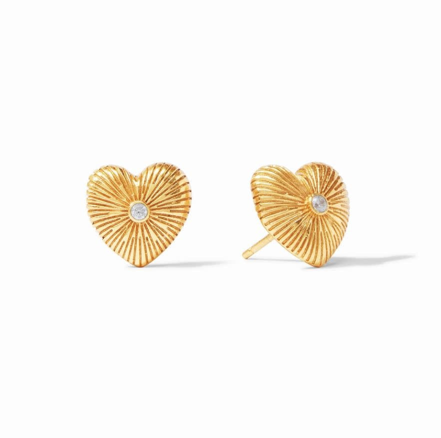 Esme Heart Stud-Cubic Zirconia-OS