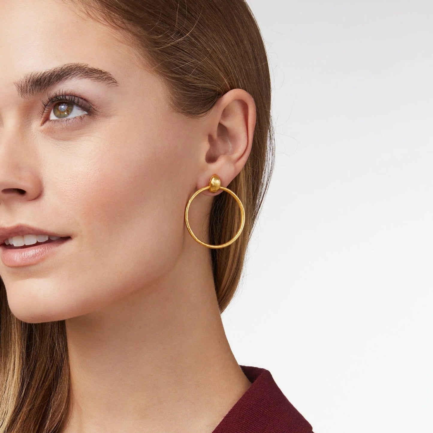 Palermo Delicate Doorknocker Gold Earrings