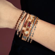 Signature Bezel Pave Hinge Bangle