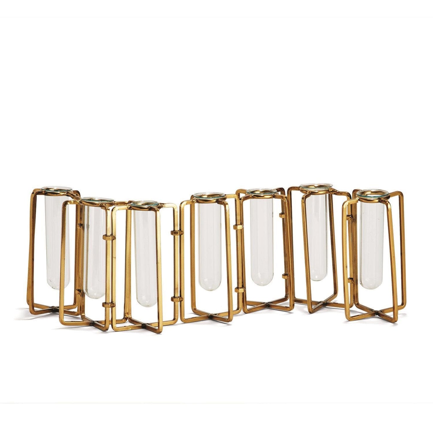 S/7 Gold Hinged Flower Vase