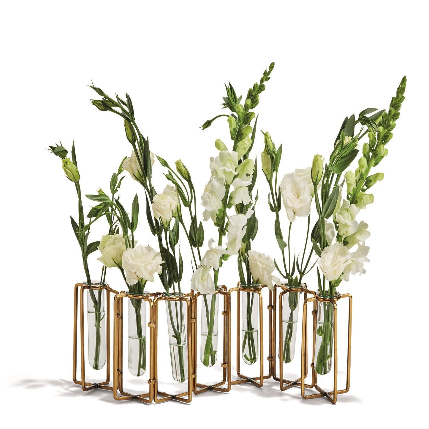 S/7 Gold Hinged Flower Vase